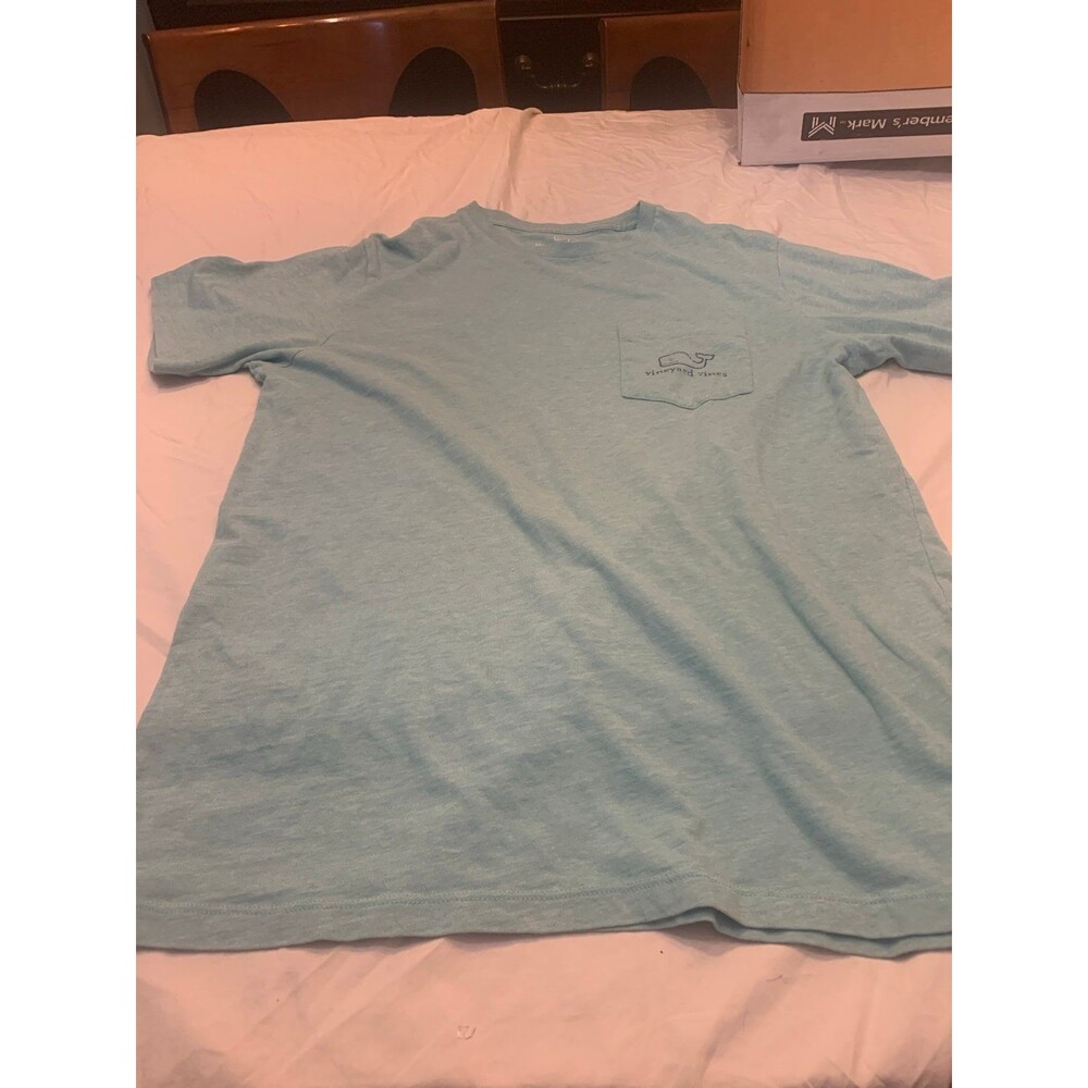 Men's/Women's Vineyard Vines Light Blue Whale Pocket Tee Size Small